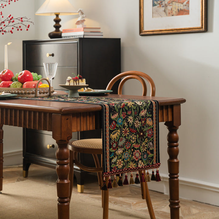 Ornate Floral Pattern Table Runner
