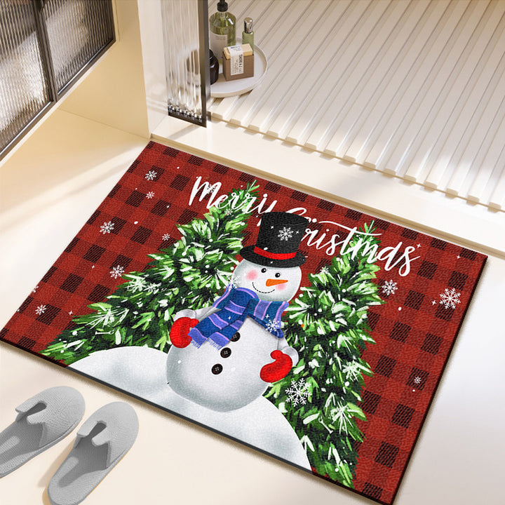 Festive Christmas-Themed Bath Mat Bowlift