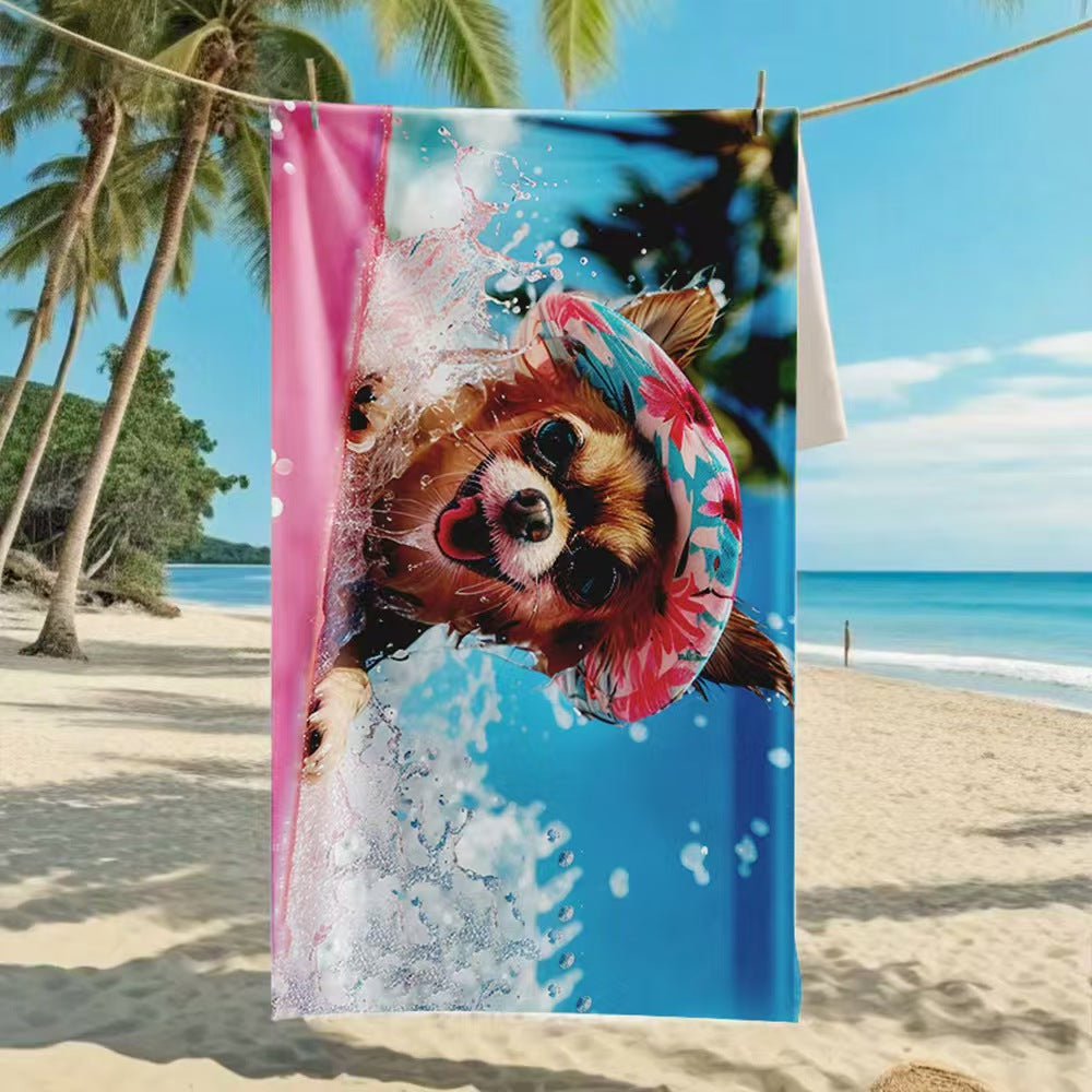 Women's beach towel with creative golf theme Bowlift