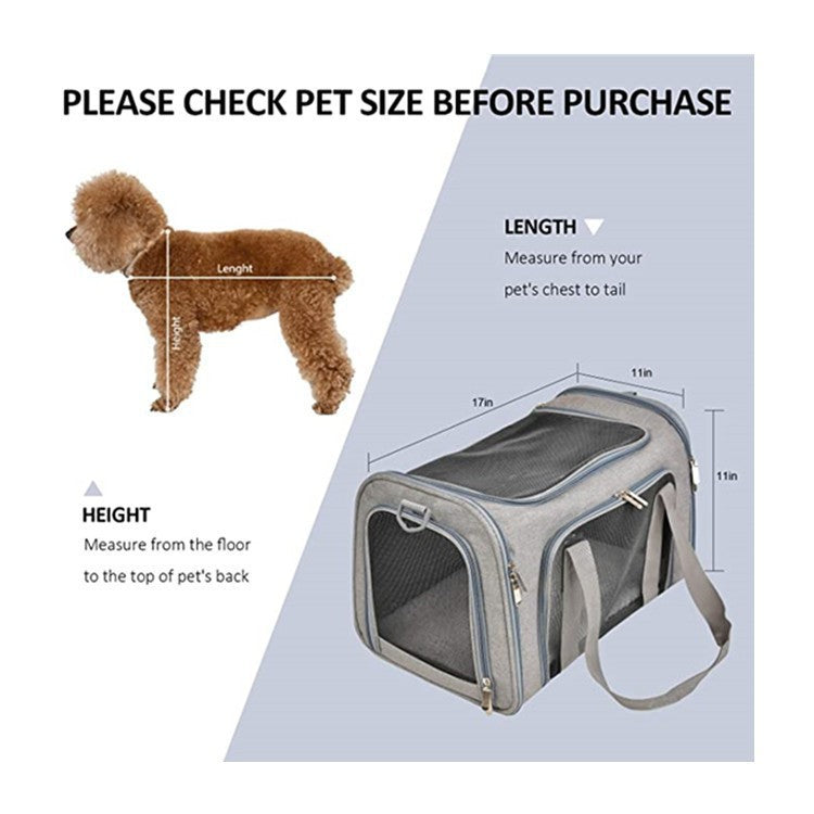 Pet Carrier with Breathable Mesh and Secure Ventilation System Bowlift