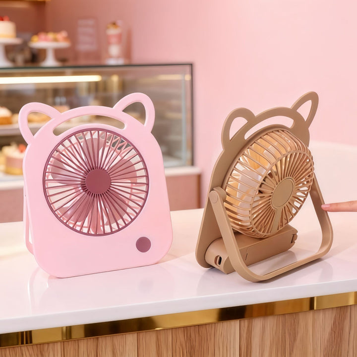Ladies portable mini hand fan with animal design Bowlift
