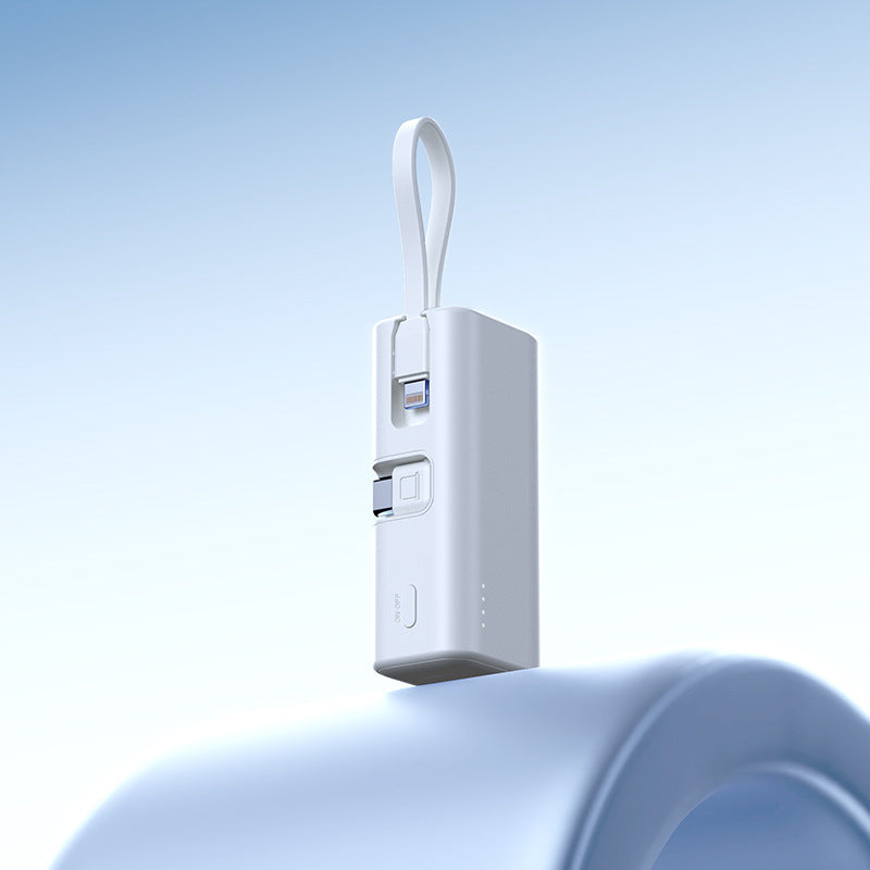 Mini Powerbank with Integrated Charging Cable and LED Display Bowlift