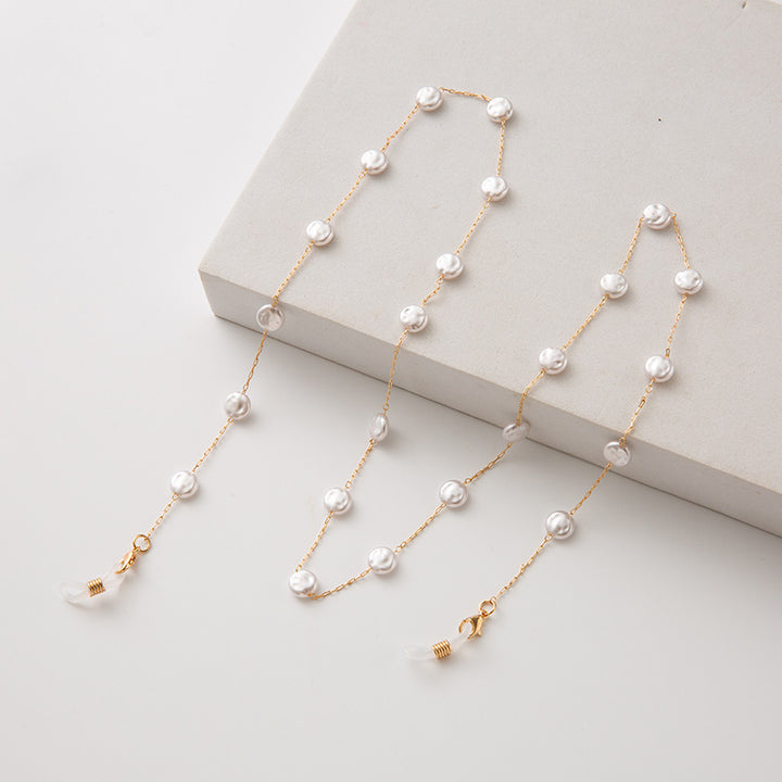 Pearl-Accented Eyewear Chain Bowlift