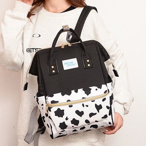 Trendy Animal Print Diaper Backpack Bowlift