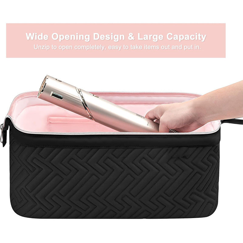 Cosmetic bag with multiple compartments and water-repellent inner lining Bowlift