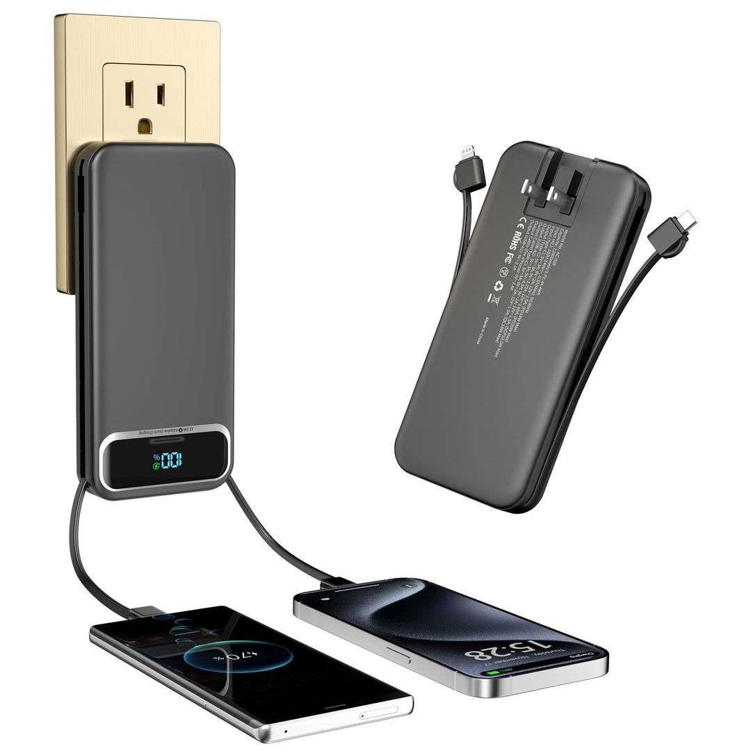 Powerbank with Integrated Charger and Lcd Display Bowlift