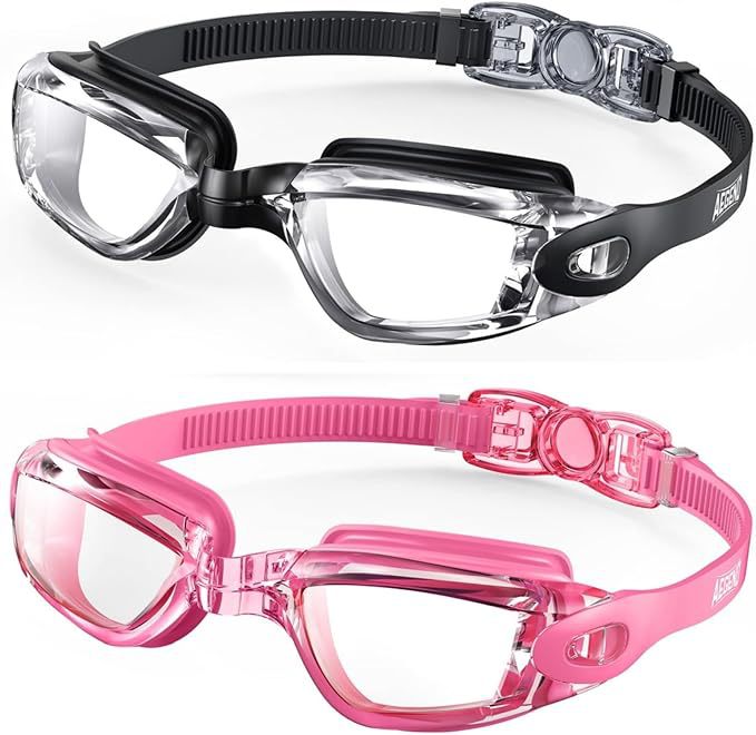 Swim goggles with adjustable head strap and anti-fog technology Bowlift