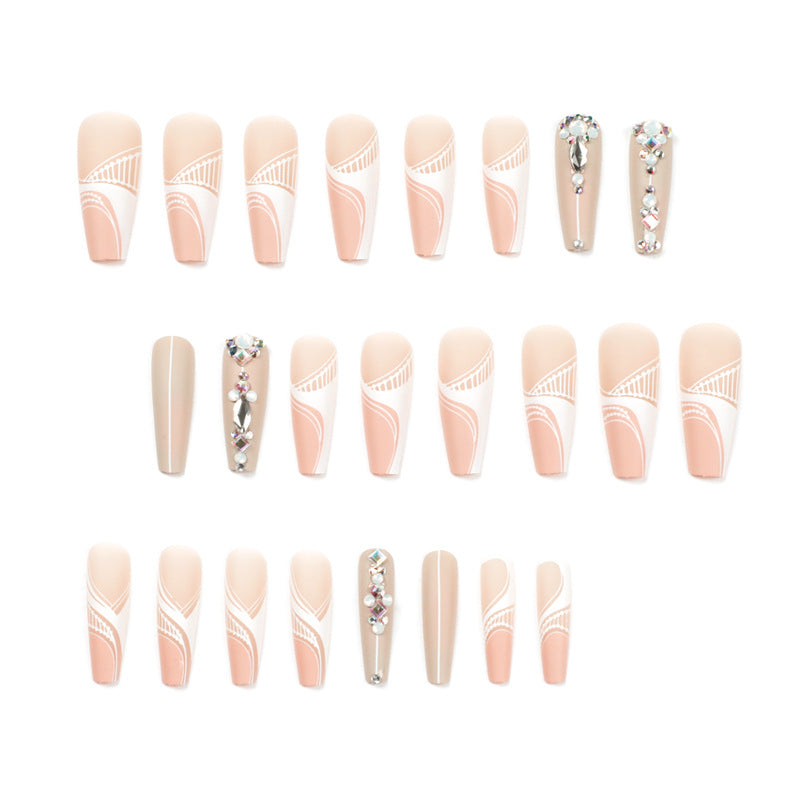 Artful nail extensions with elegant decorations Bowlift