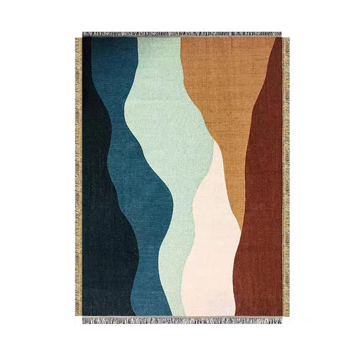 Premium Textured Fringed Throw Blanket