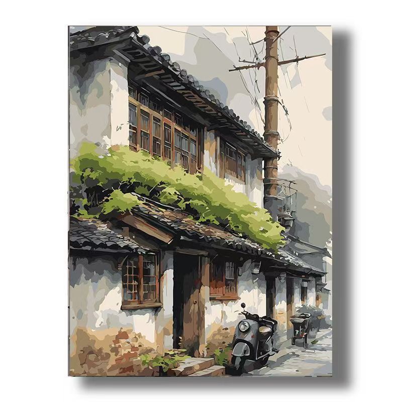 Urban Vintage Architecture Canvas Art Bowlift