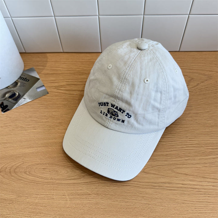 Women's Casual Embroidered Adjustable Baseball Cap Bowlift
