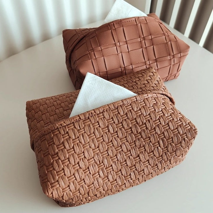 Woven Tissue Box Cover Bowlift