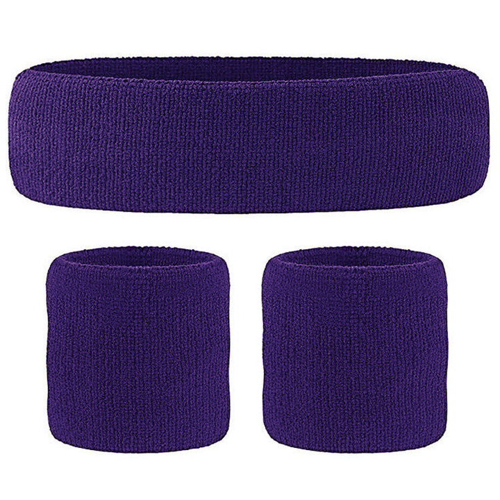Sports Terry Sweatband Set for Head and Wrists Bowlift