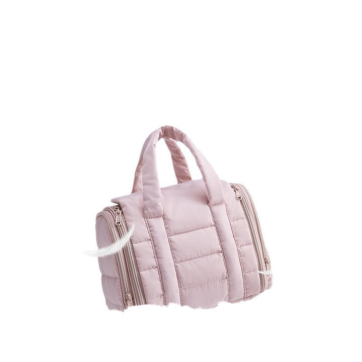 Cosmetic Organizer Bag with Removable Hook and Transparent Compartments Bowlift