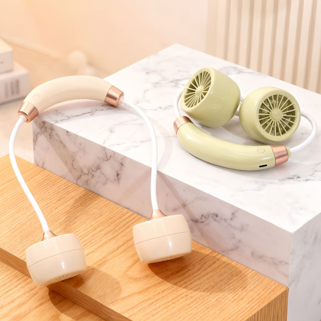Women Portable Neck Fan with Flexible Arm and USB Connection Bowlift