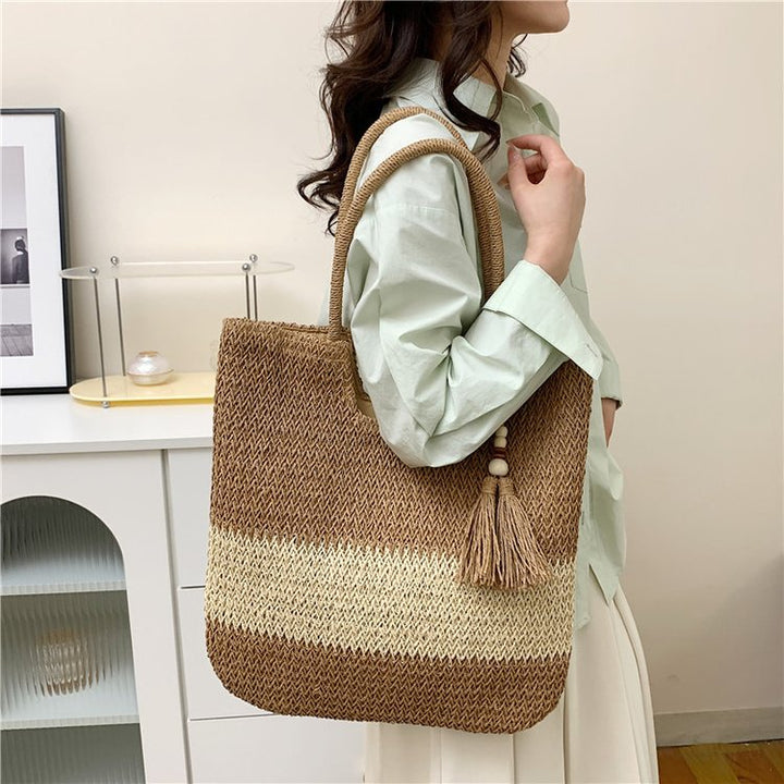 Trendy Braided Tote Bag Bowlift
