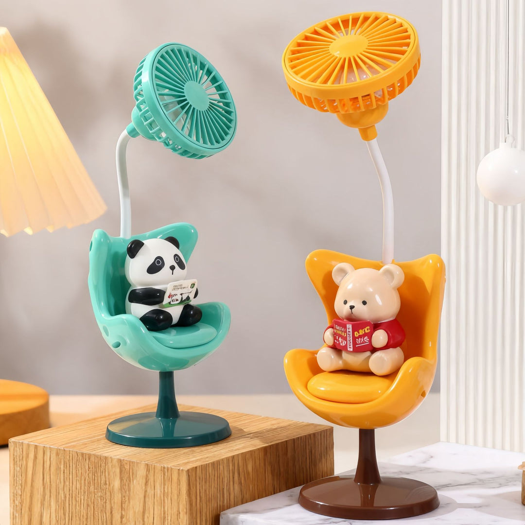 Creative USB Desktop Fan with Animal Design Bowlift