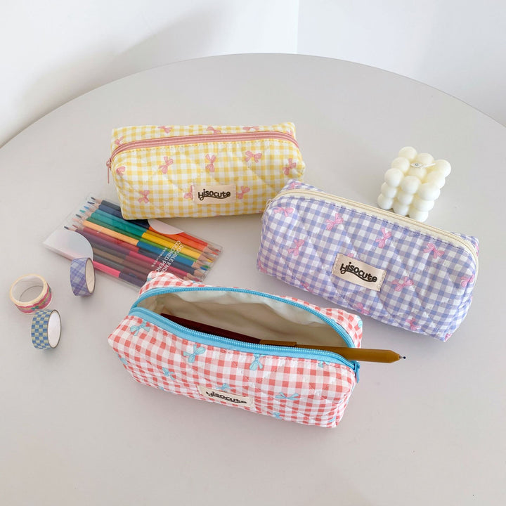 Stylish Quilted Pencil Case Bowlift