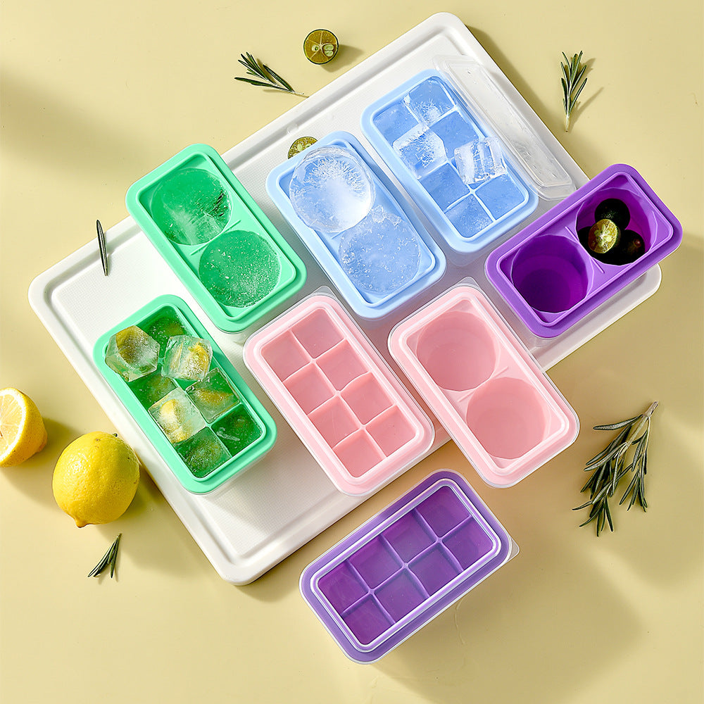 Silicone Ice Cube Tray with Practical Lid Bowlift