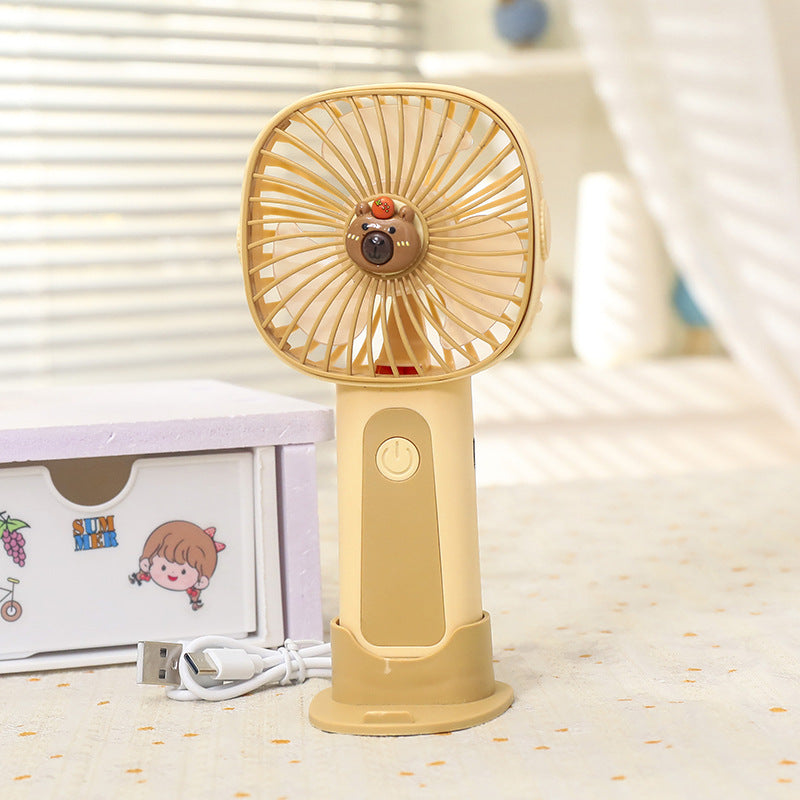 Women's Portable USB Hand Fan in Cute Animal Design Bowlift