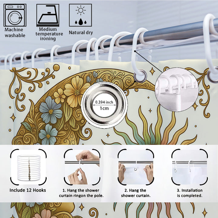 Celestial-Themed Four-Piece Bathroom Décor Set Bowlift