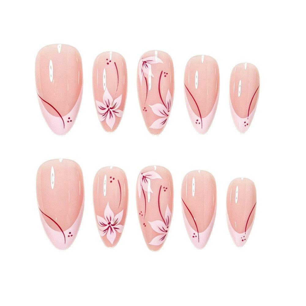 Artistic Floral Nail Tips Bowlift