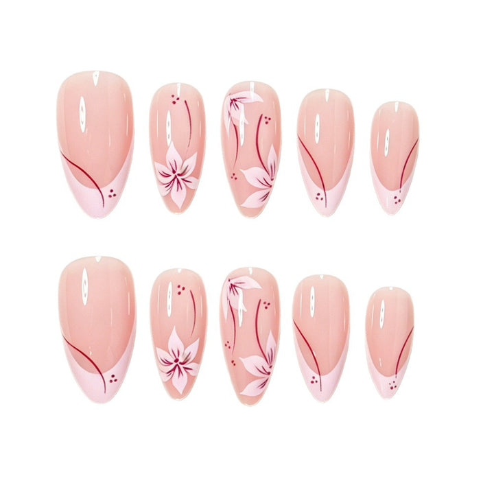 Artistic Floral Nail Tips Bowlift