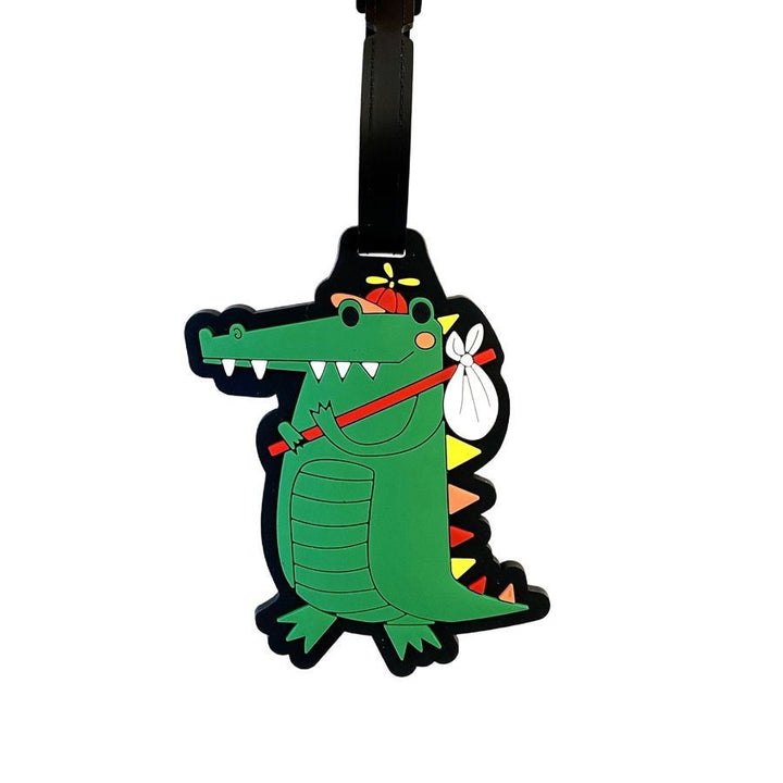 Playful Crocodile Luggage Tag Bowlift