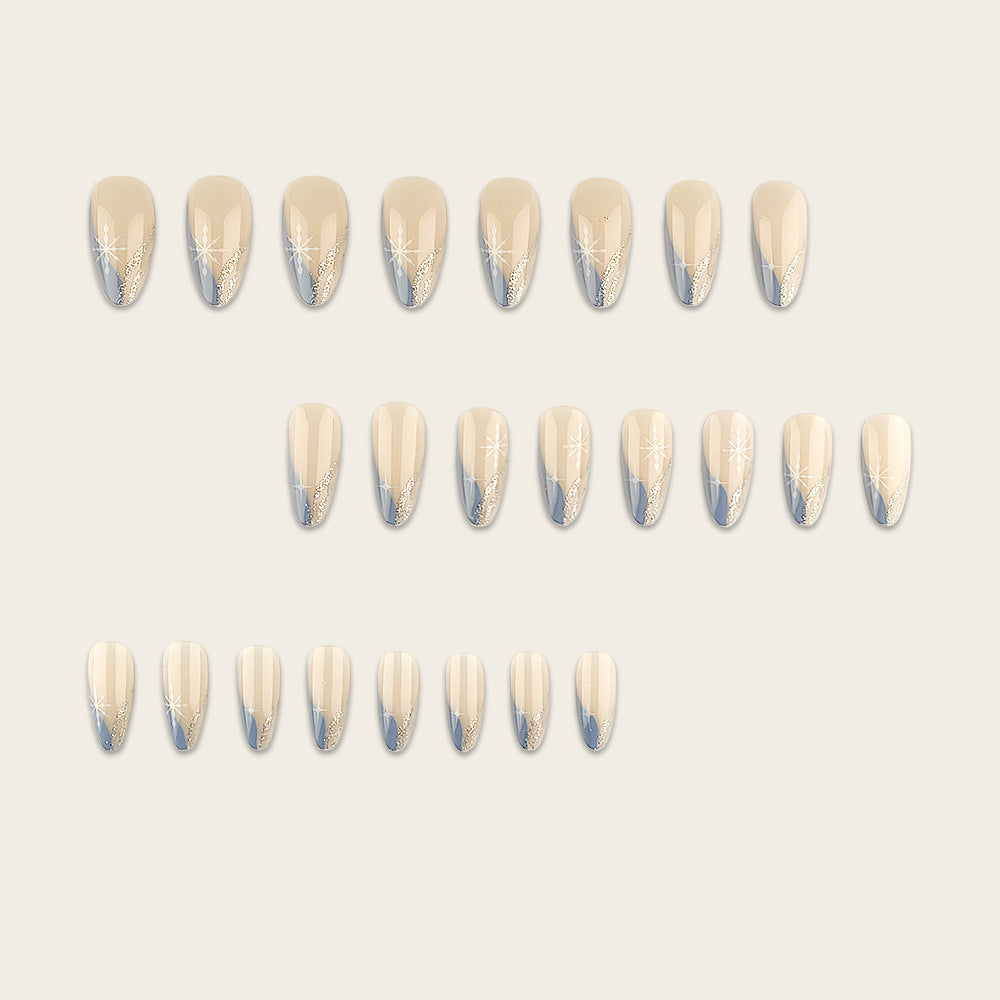 Artistic nail embellishment with snowflake accents Bowlift