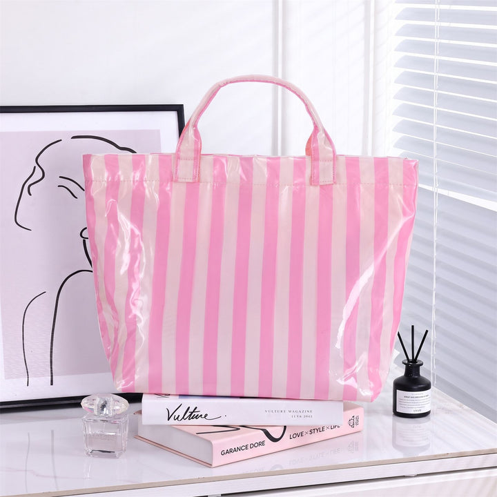 Large Stylish Striped Tote Bag Bowlift