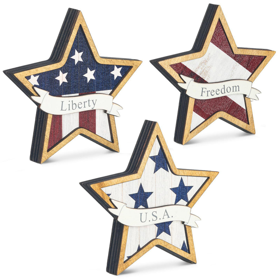 Unisex nan distressed layered farmhouse star wall sculpture with carved dimensional panels Bowlift