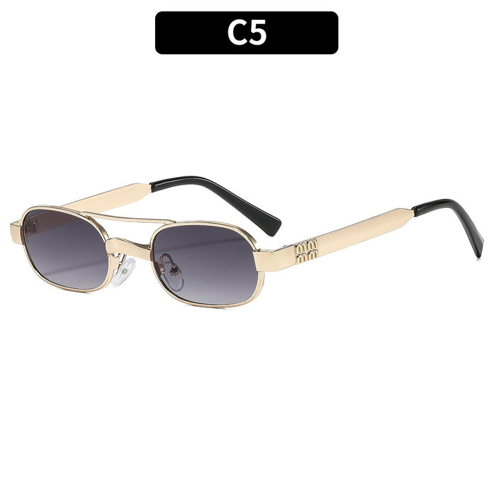Vintage-Inspired Narrow Frame Sunglasses