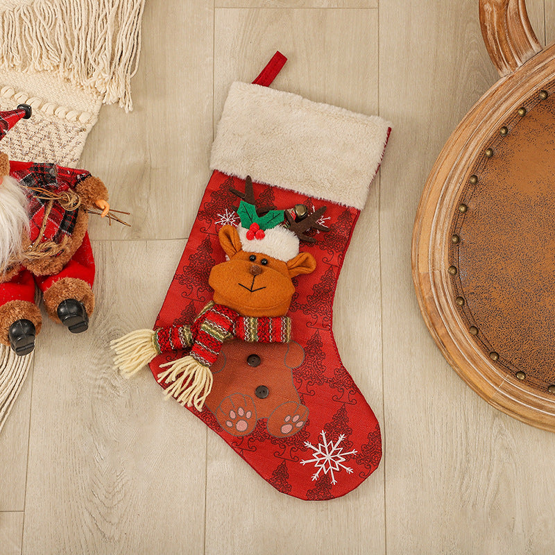 BowLift | Christmas Socks Gift Bag Christmas Tree Hanging Ornaments Candy Bag