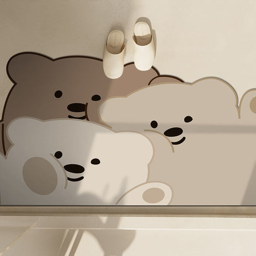 Cute Penguin-Themed Bath Mat Bowlift