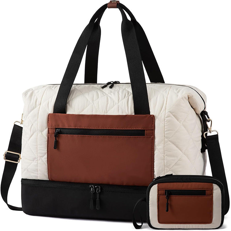 Practical Travel Bag with Removable Cosmetic Pouch Bowlift