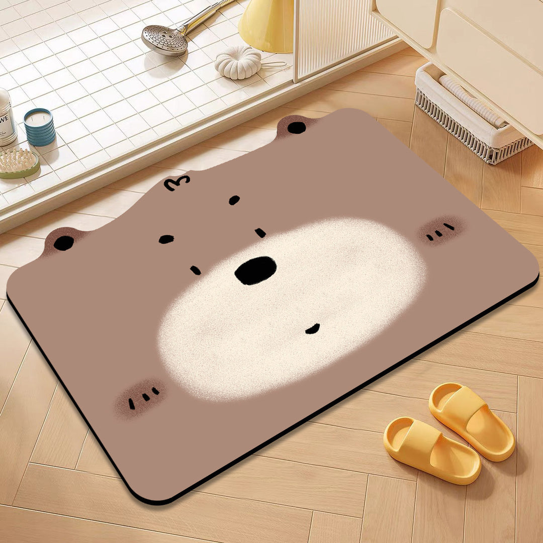 Cute Cat-Themed Bath Mat Bowlift