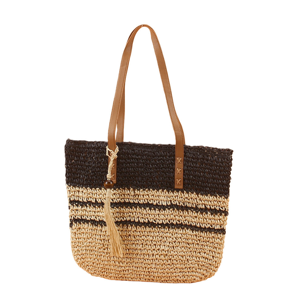 Structured straw tote bag Bowlift