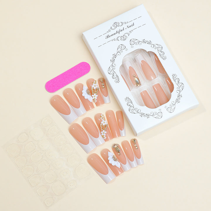 Elegant Decorative Press-On Nail Art Kit Bowlift