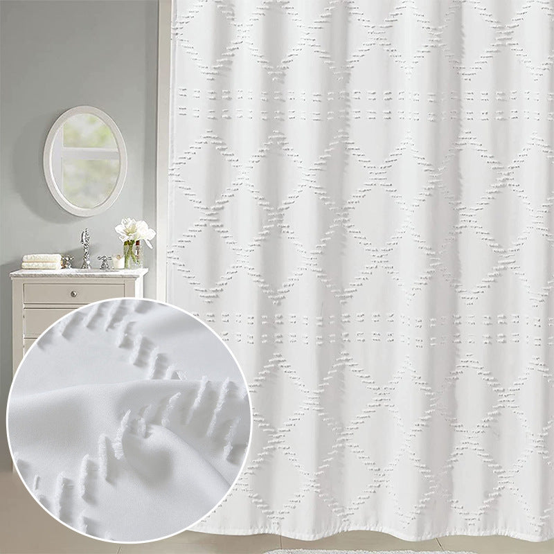 Textured Design Window Curtain Bowlift