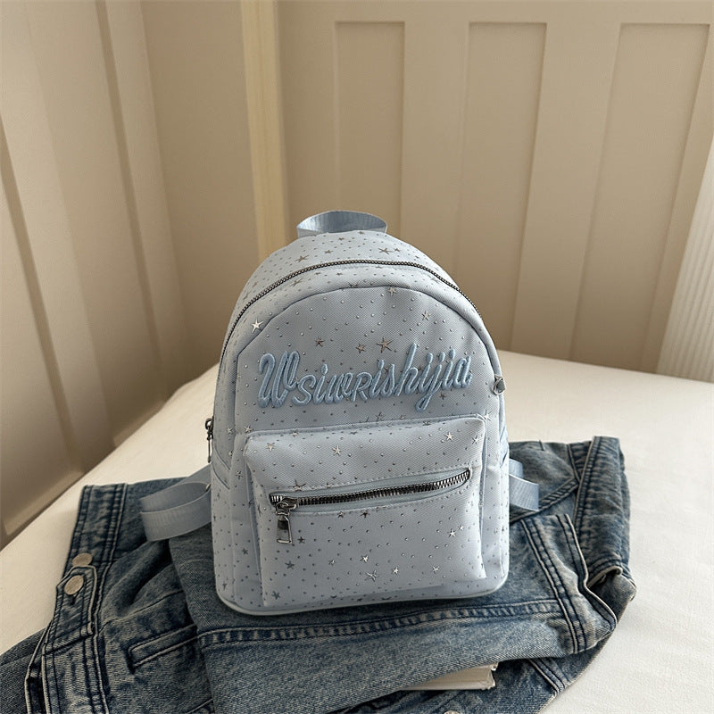Stylish Star-Embellished Mini Backpack