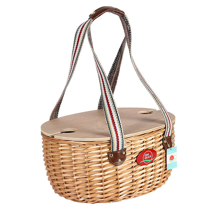 Ladies Picnic Basket with Practical Folding Table Bowlift