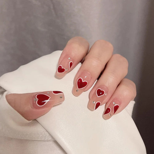 Artistic nail art with heart design Bowlift
