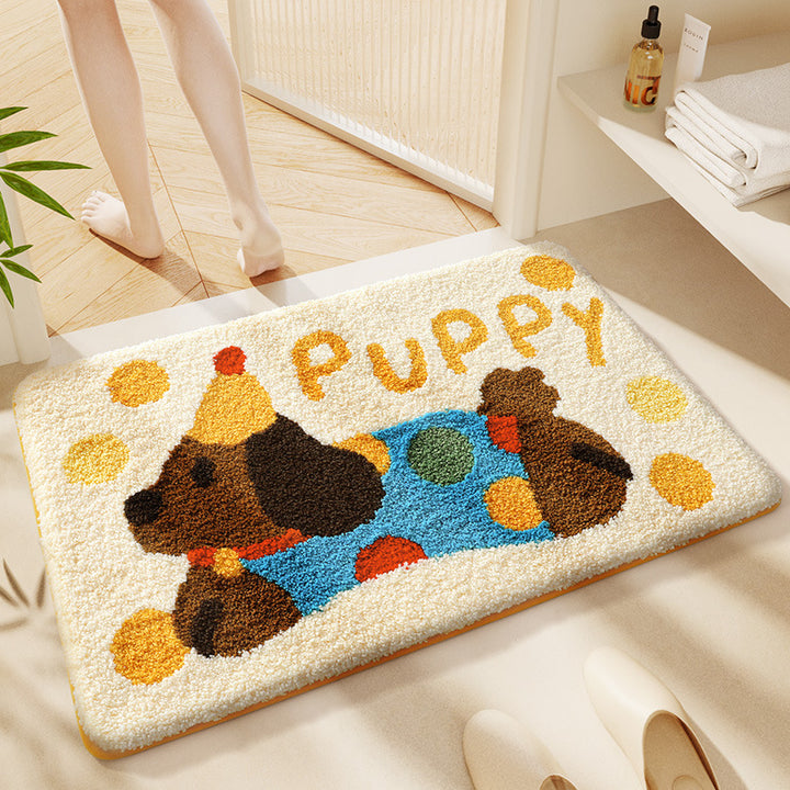 Cute Cartoon Cat Bath Rug Bowlift