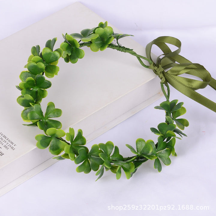 Handmade Romantic Artificial Flower Crown Headband for Bridal and Festival Bowlift