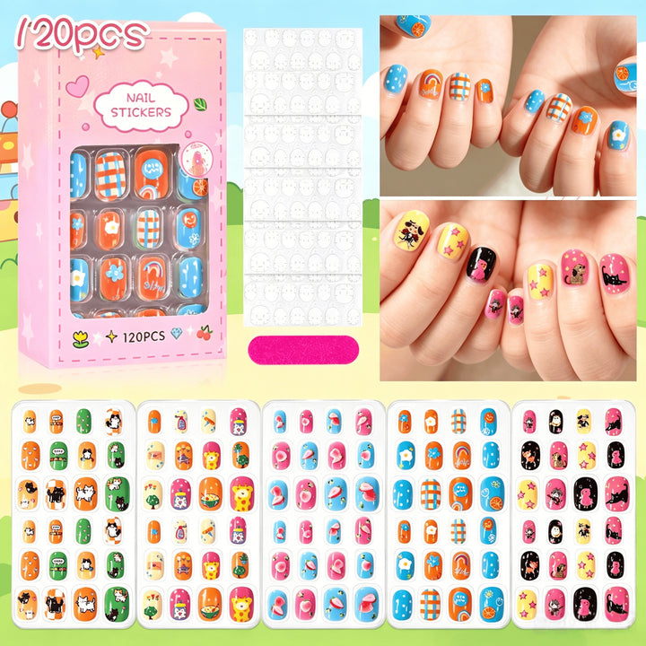 Decorative Cartoon-Themed Nail Sticker Collection Bowlift