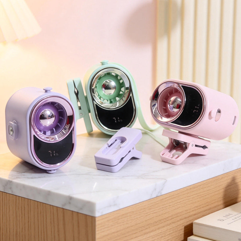 Women's Multifunctional Table Fan with Foldable Clamp Mechanism Bowlift