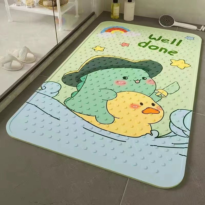 Cartoon-Themed Bath Mat Bowlift