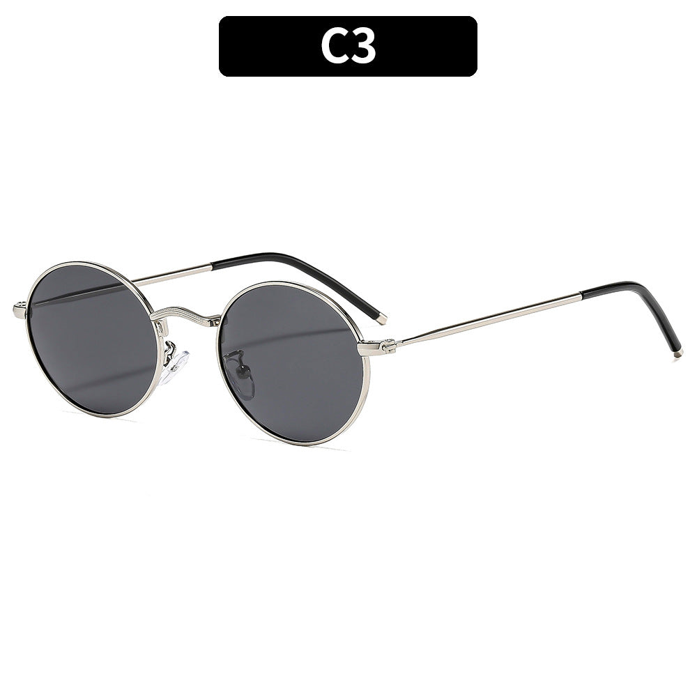 Retro Round Frame Sunglasses