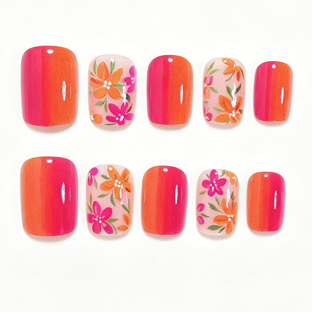 Floral Gel Nail Art Tips Bowlift