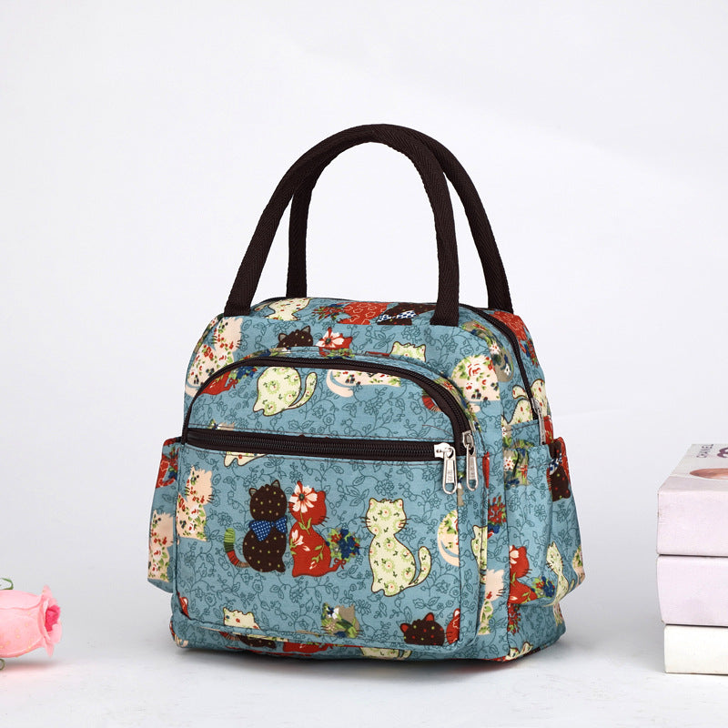 Cat Pattern Insulated Lunch Tote Bowlift